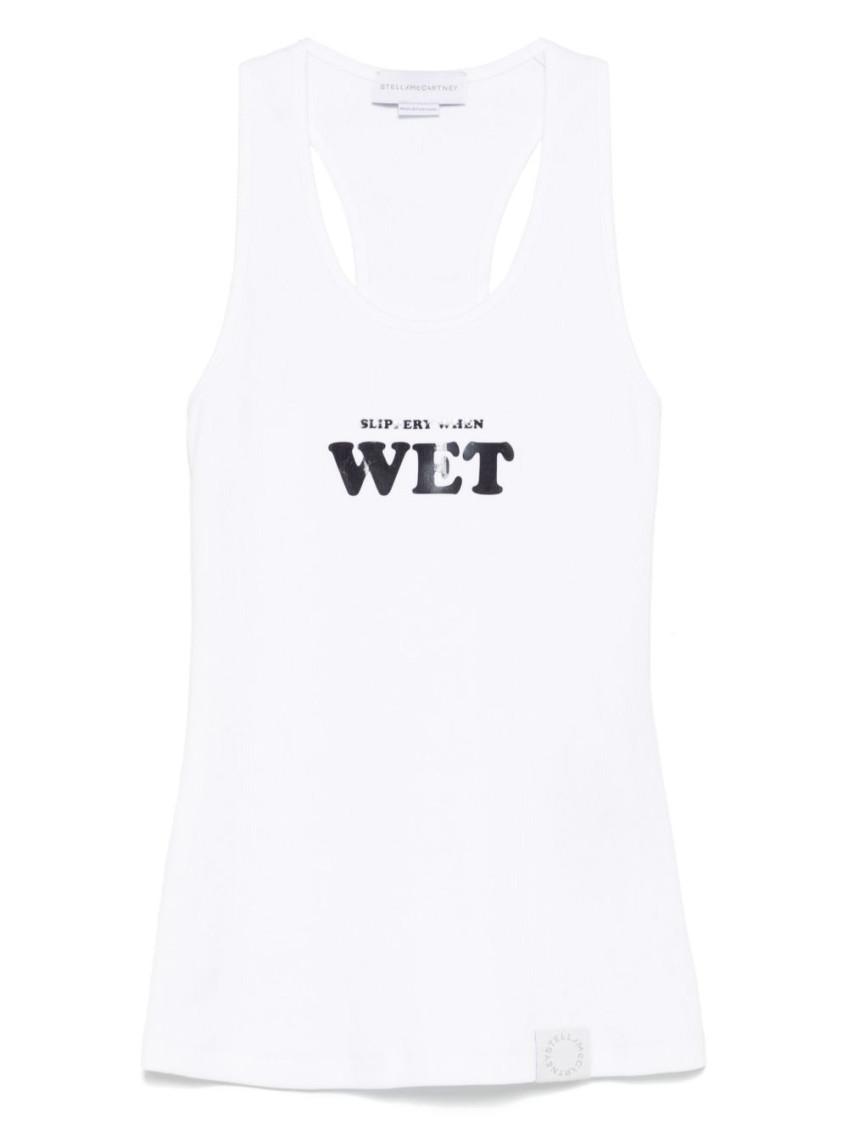 Stella Mccartney Slippery When Wet Tank Top In White