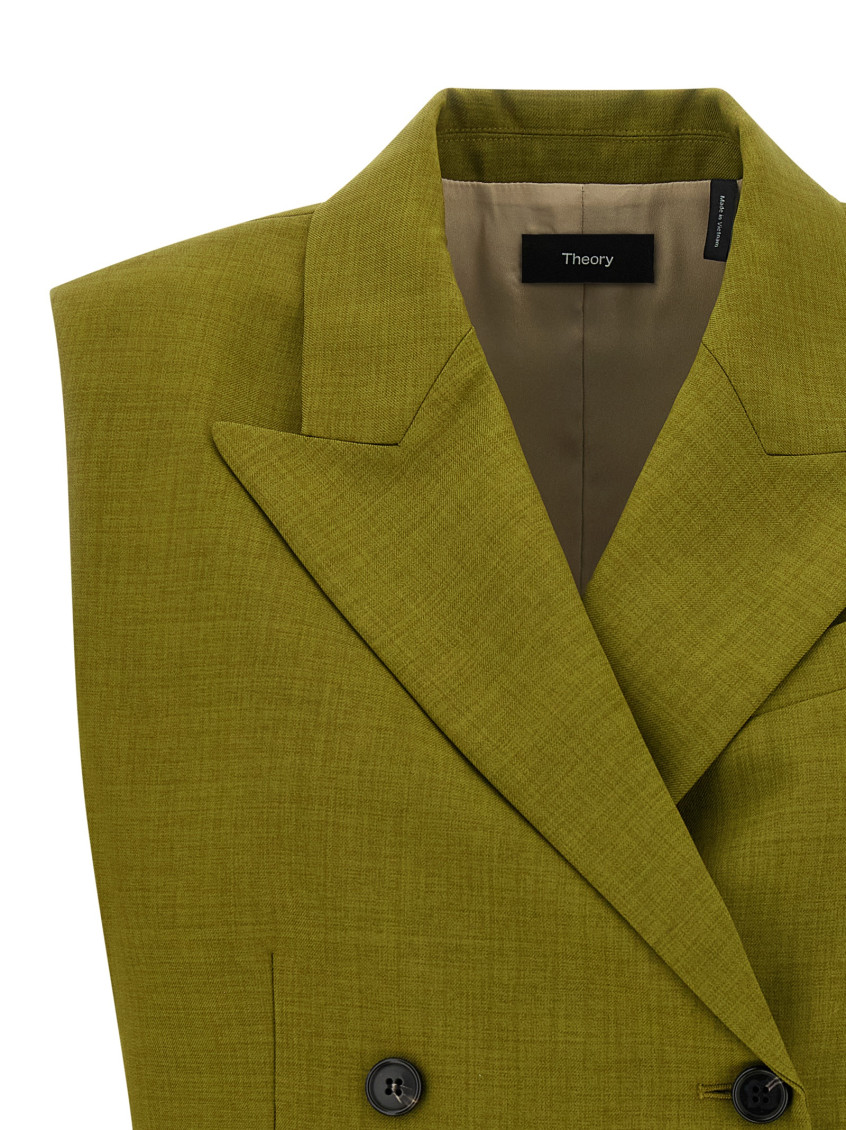 Theory Green Double-breasted vest for Women Online USA at Darveys.com
