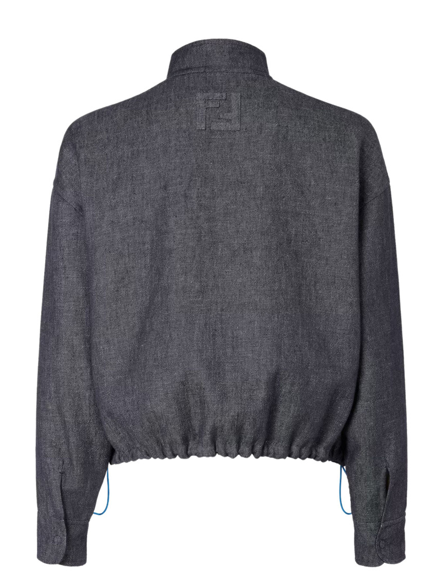 FENDI アウター Fendi Blue Textured Reversible Jacket for Men Online India at