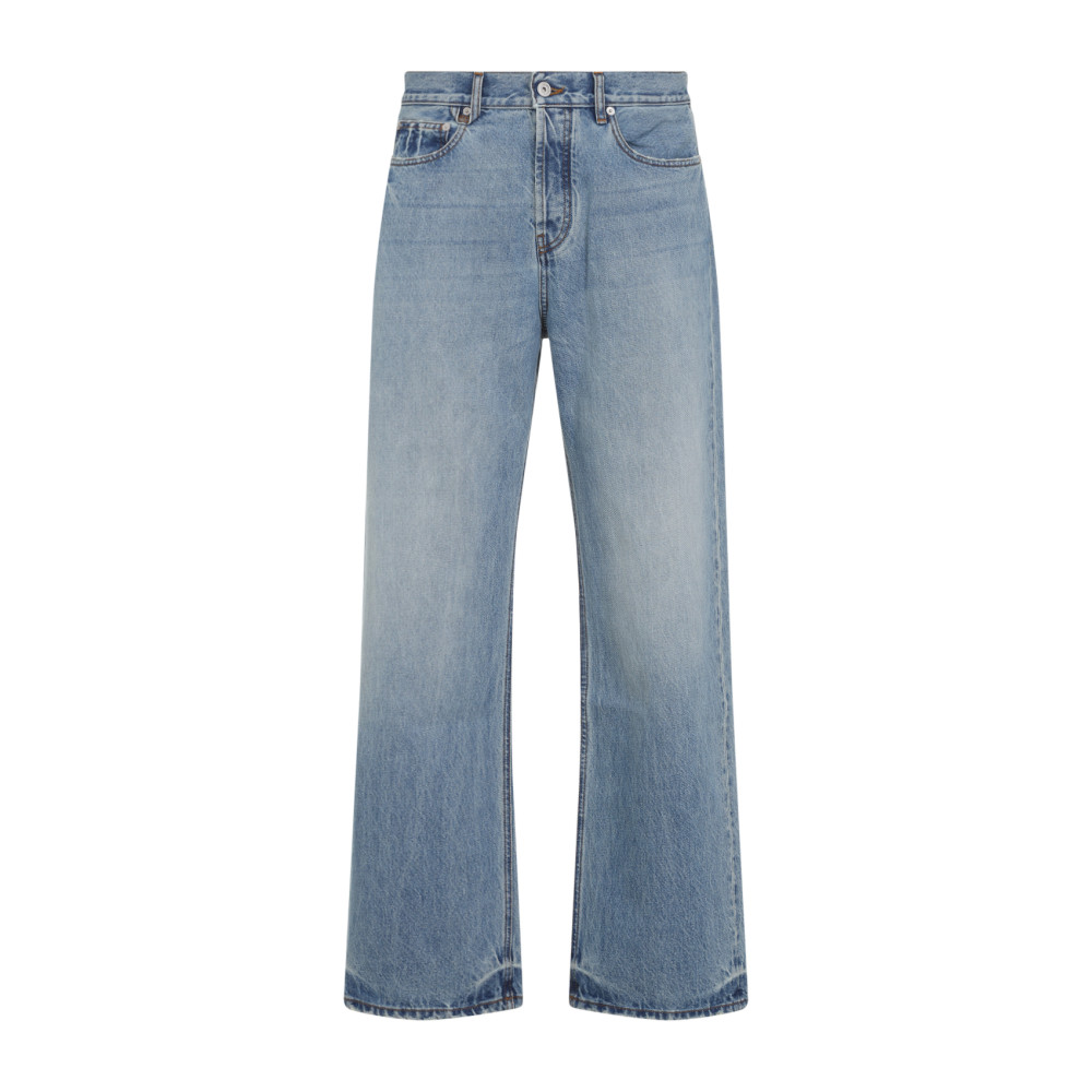Jacquemus Denim Trousers Featuring Belt Loops In Black