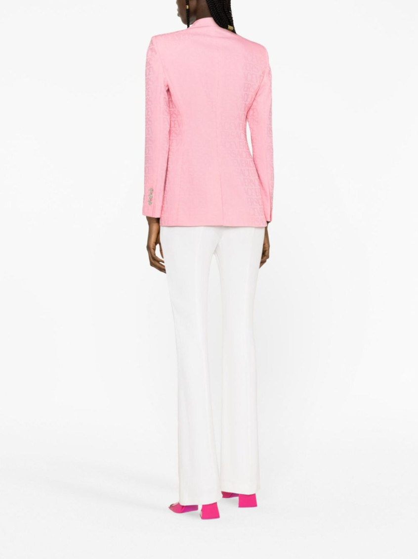 Versace Pink Single-breasted Blazer for Women Online USA at