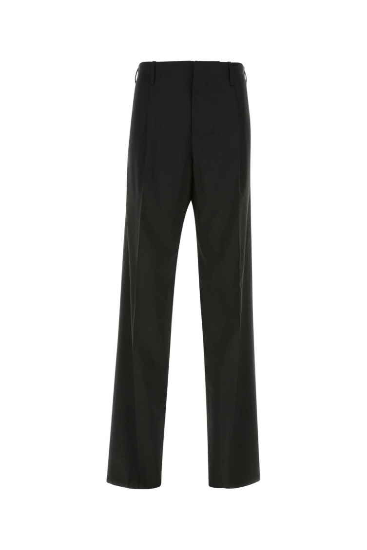 Versace Versatile Straight-leg Twill Pants In Black | ModeSens