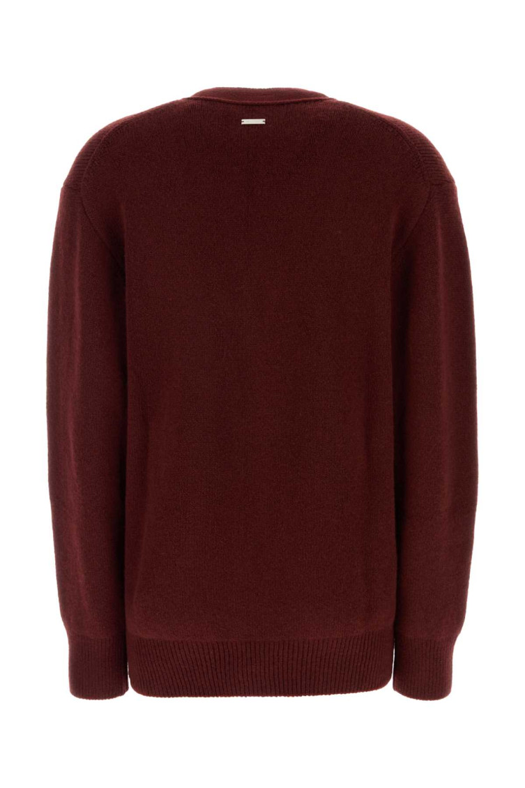 【送料&関税込】Ferragamo Burgundy Cashmere Blend Cardigan Ferragamo Burgundy Wool blend cardigan for Women Online USA