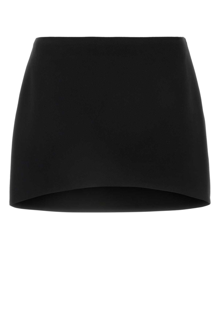 Givenchy Black Wool Mini Skirt In Black