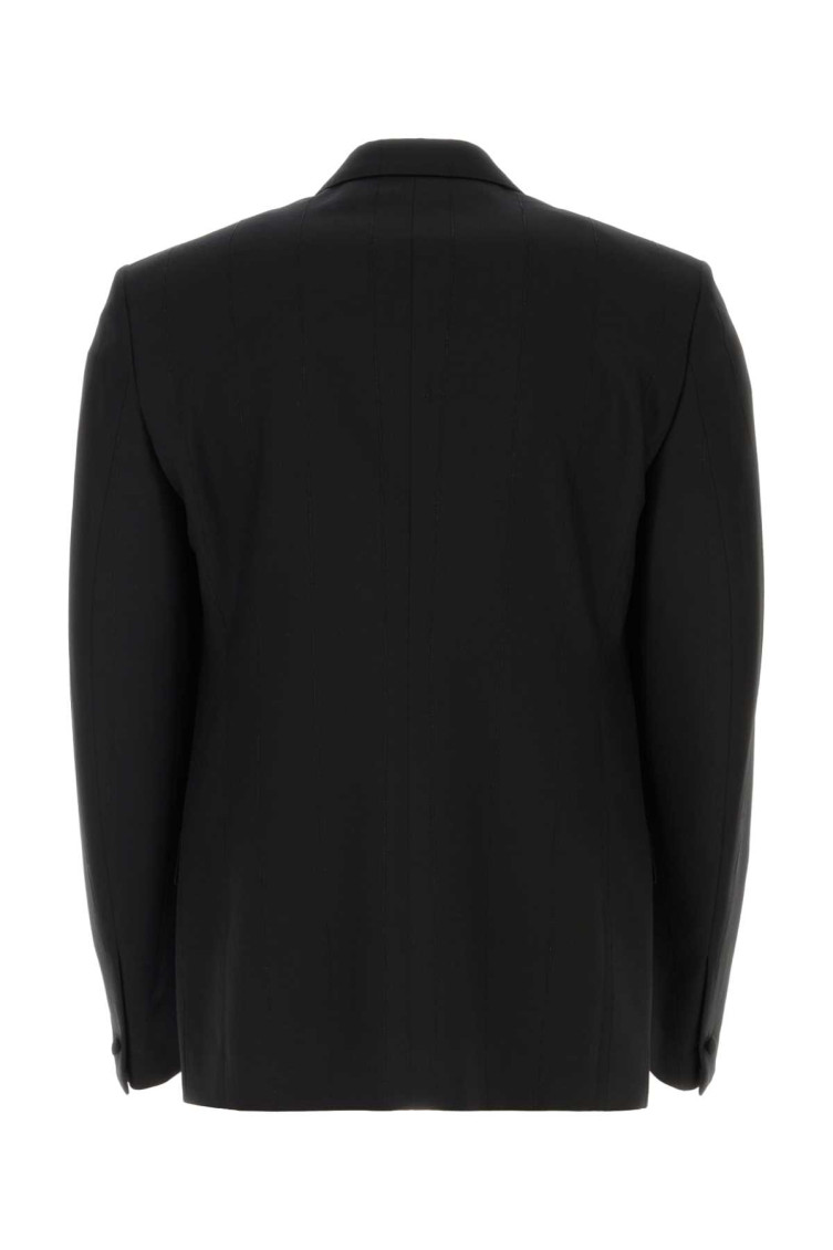 ジャケット GIVENCHY BLACK STRETCH WOOL BLEND BLAZER Givenchy Black stretch wool blend blazer for Men Online USA