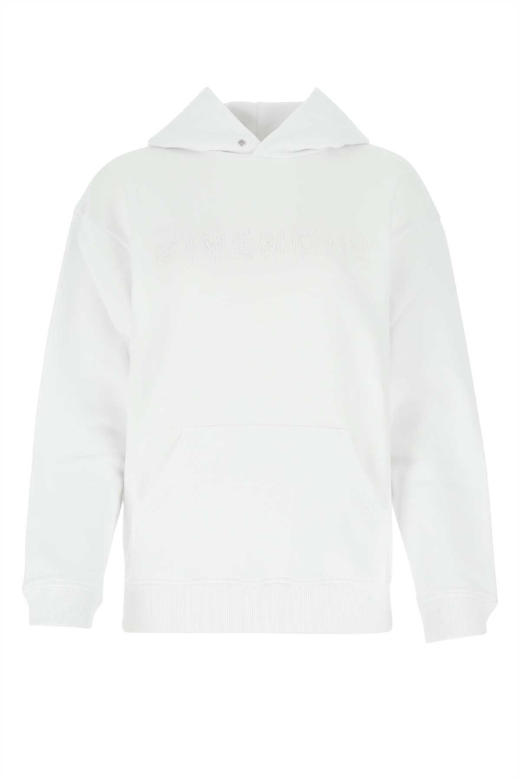 Givenchy White Cotton Oversize Sweatshirt In White