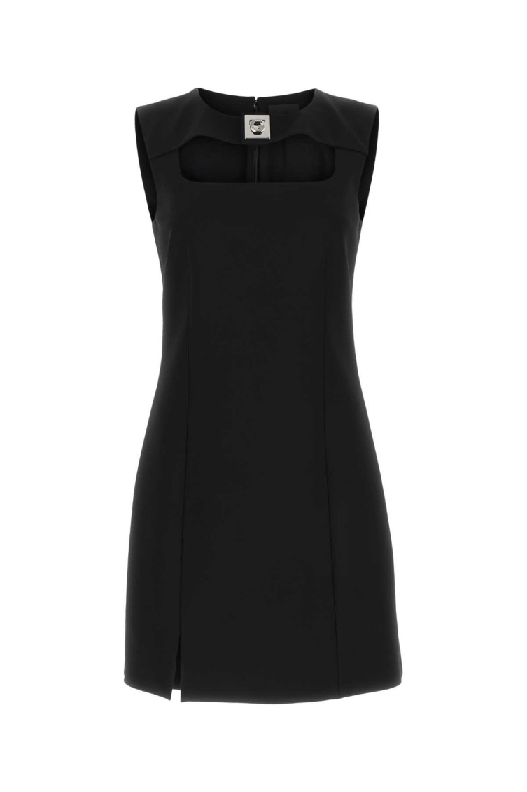 Givenchy Black Stretch Viscose Blend Mini Dress In Black