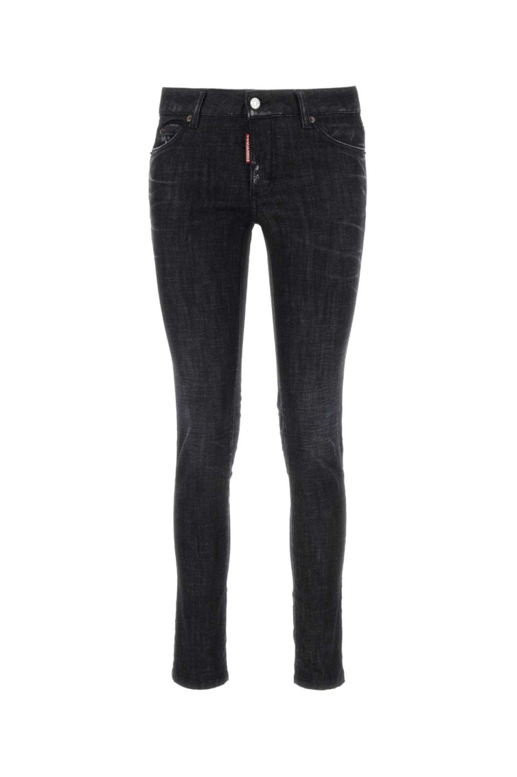 Shop Dsquared2 Black Stretch Denim Jennifer Jeans