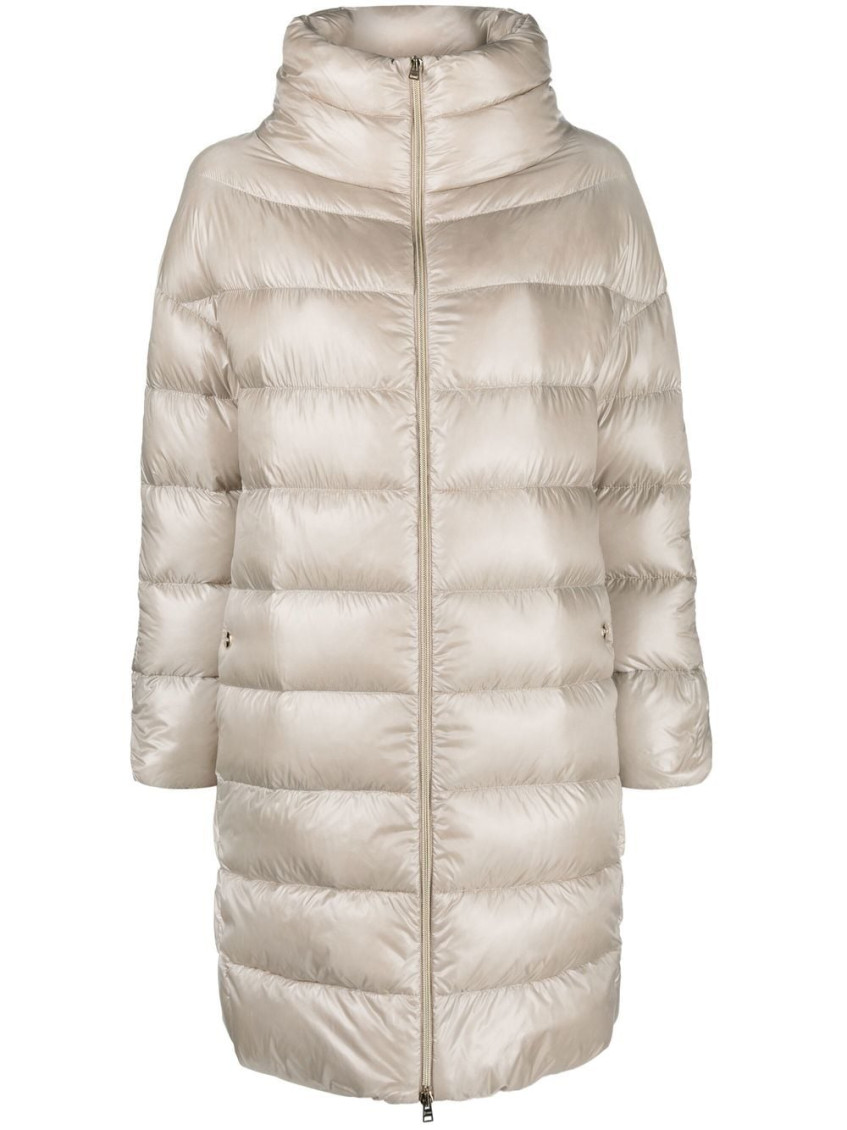 Herno High-neck Puffer Jacket In Peach