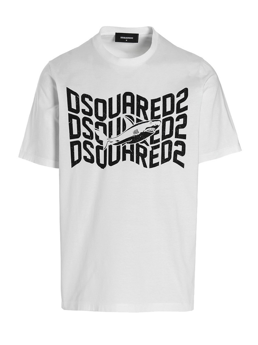 Dsquared2 Shark Slouch T-shirt In White