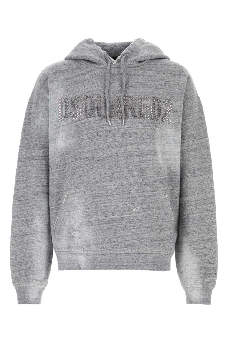 Dsquared2 Grey Cotton Sweatshirt In Grey