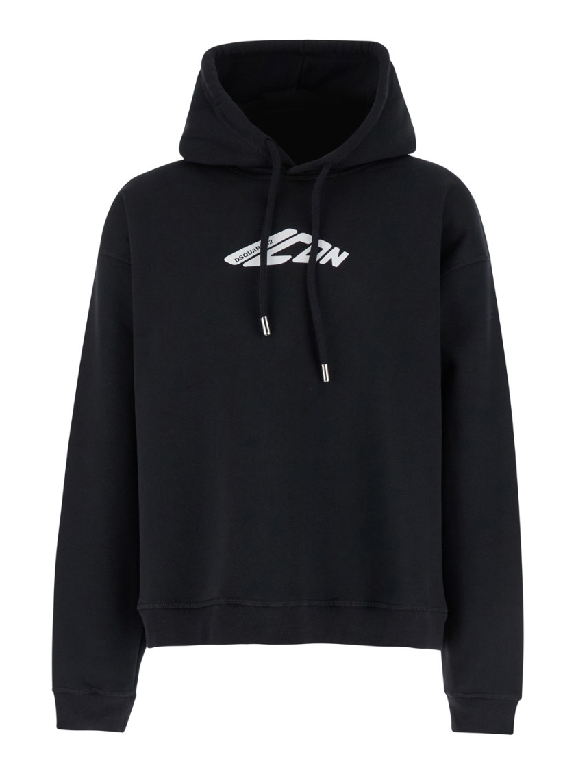Dsquared2 Relax Fit Hoodie In Black