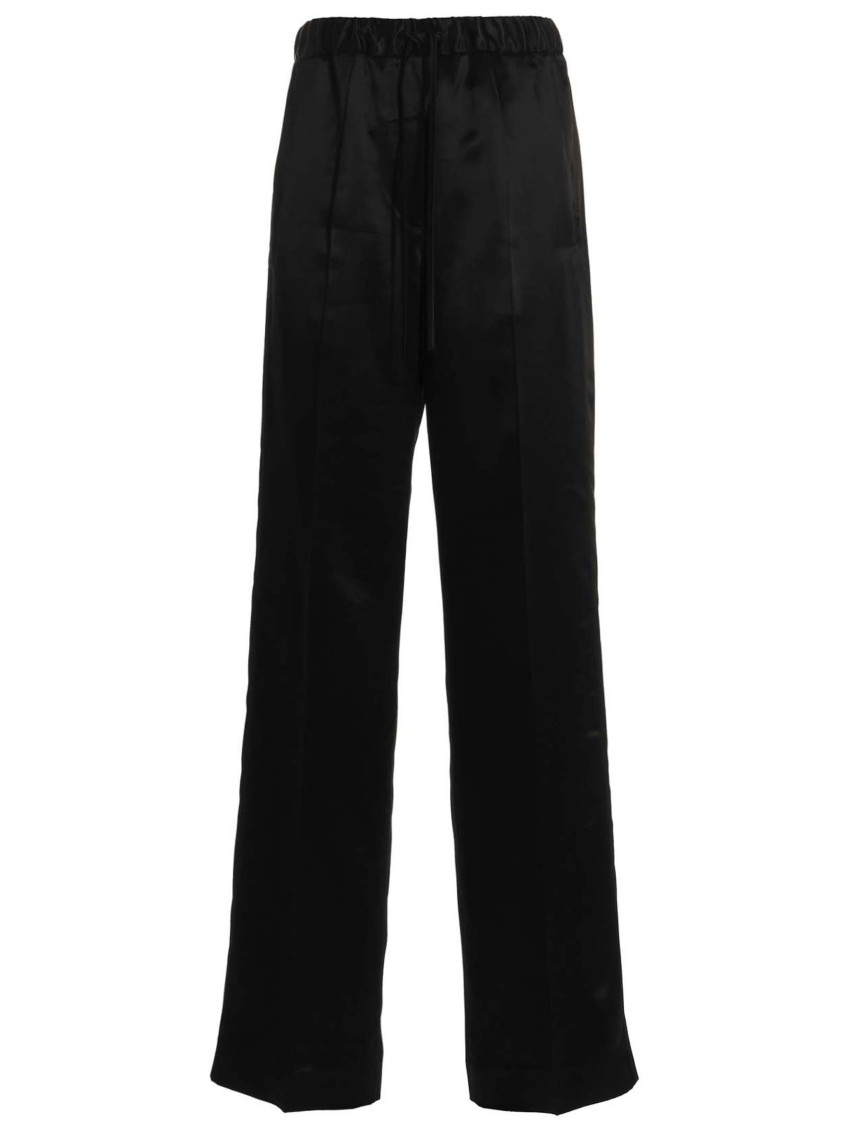 Jil Sander Relaxed Fit Jogging Pant With Tuxedo Band In Black