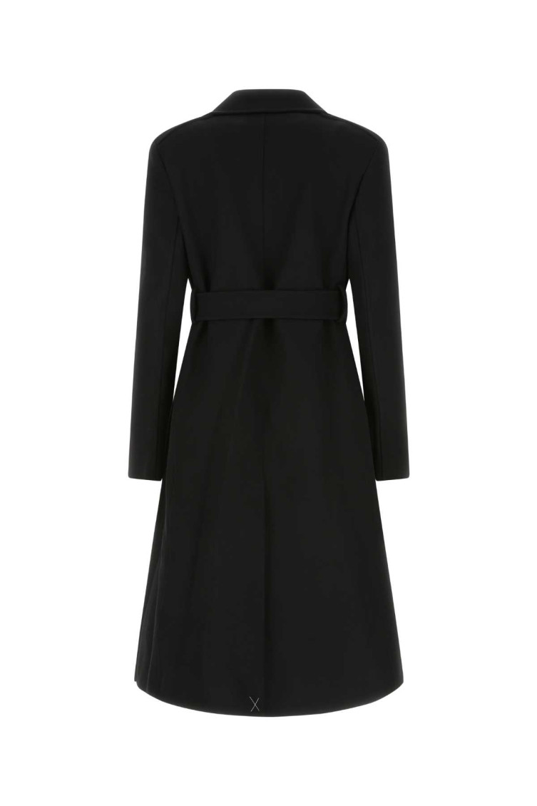 Jil Sander Black Double Breasted Coat for Women Online USA