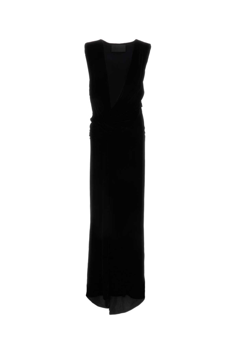 Valentino Sleeveless Velvet Dress In Black