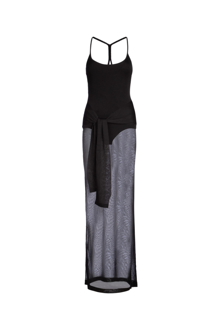 Shop Jacquemus Black Nodo Maxi Dress