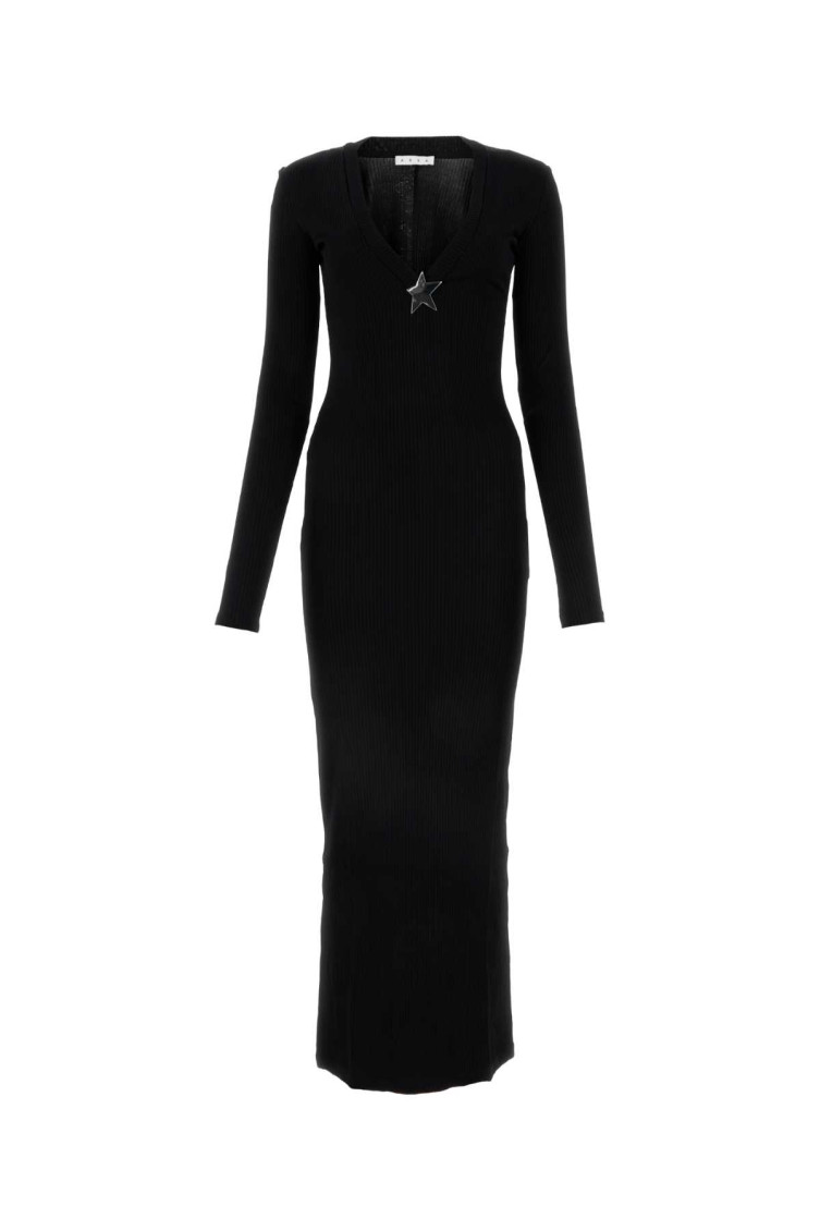 Shop Area Black Stretch Viscose Dress