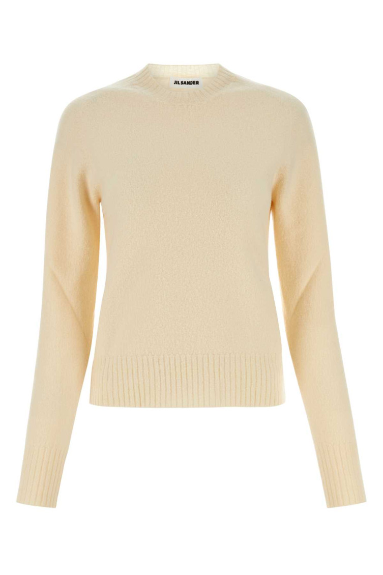 Jil Sander Off White Crewneck Sweater In Neutral