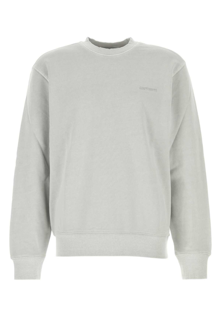 Carhartt Cotton Crew Neck Sweatshirt In Grey