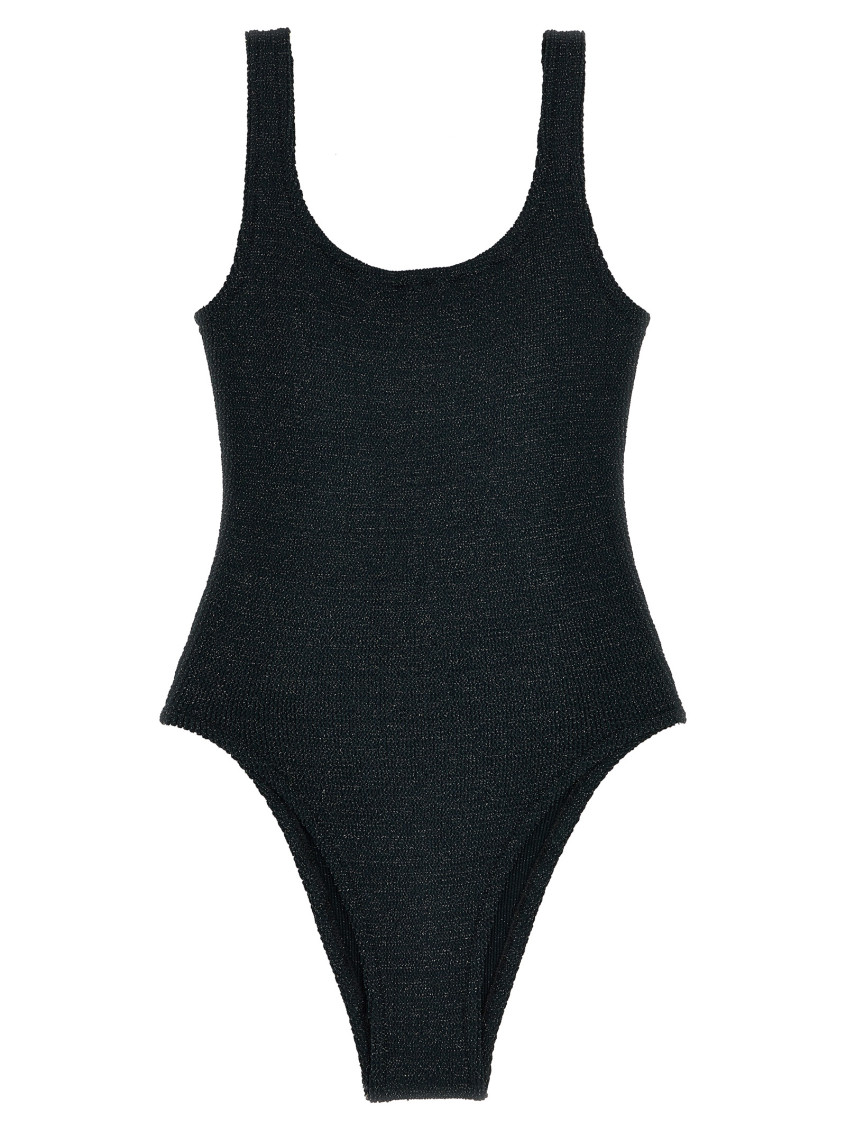 Mc2 Saint Barth Black Lora One-piece Swimsuit In Black