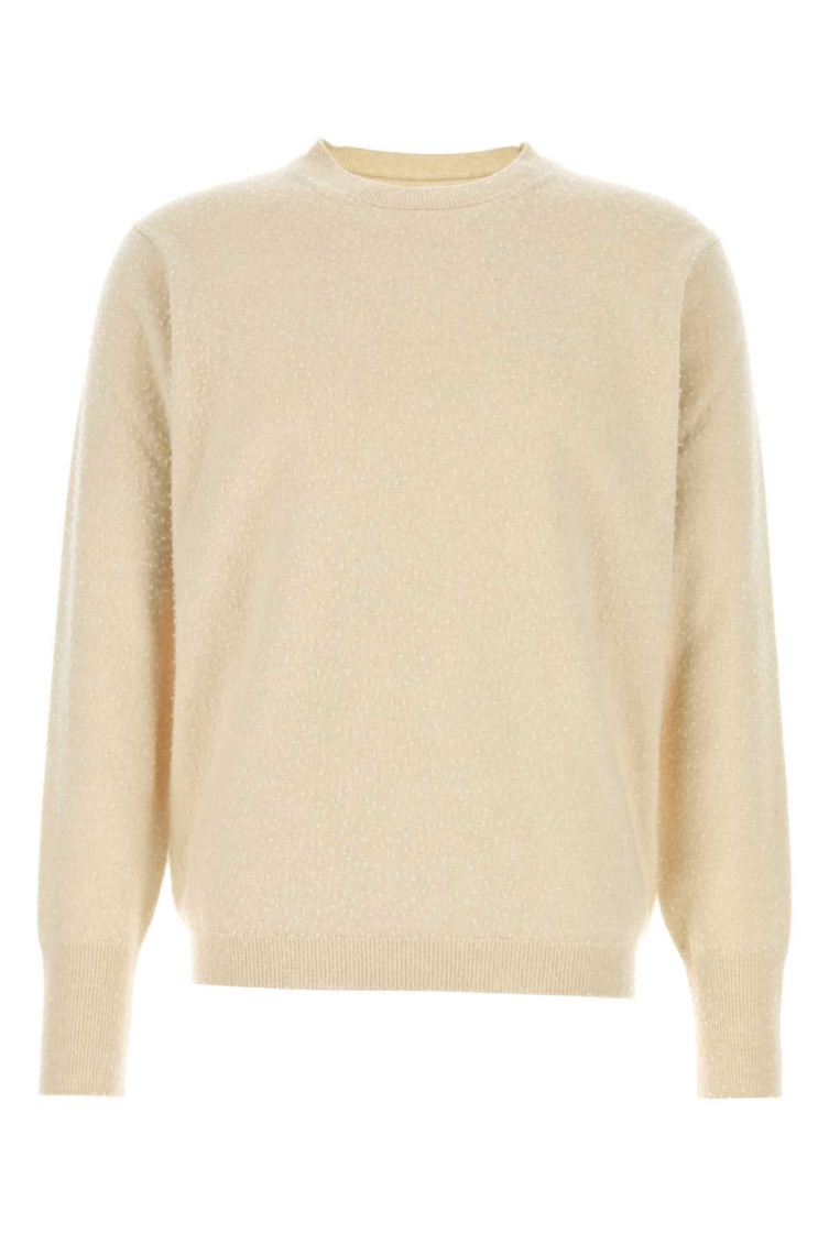 Maison Margiela Sand Cashmere Blend Sweater In Beige