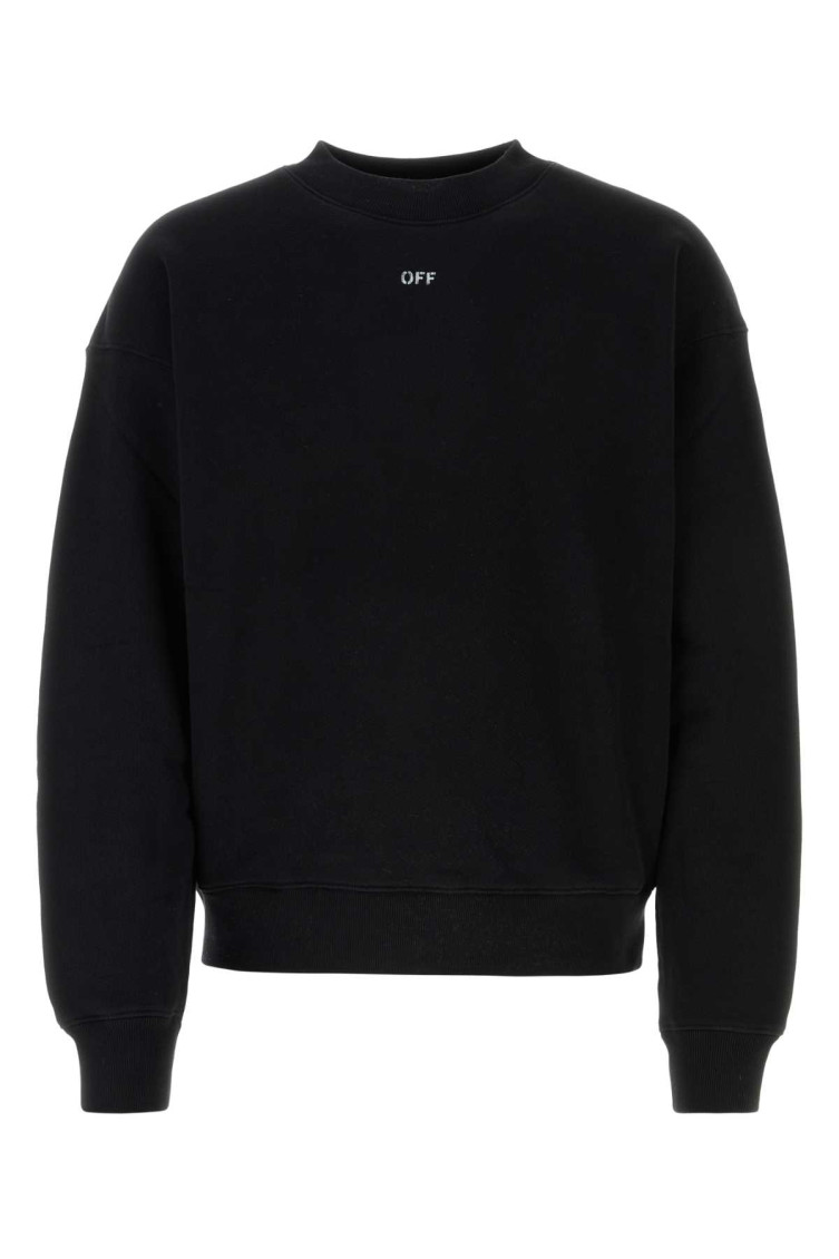 Off-White Black Embroidered Logo Sweatshirt for Men Online USA at  