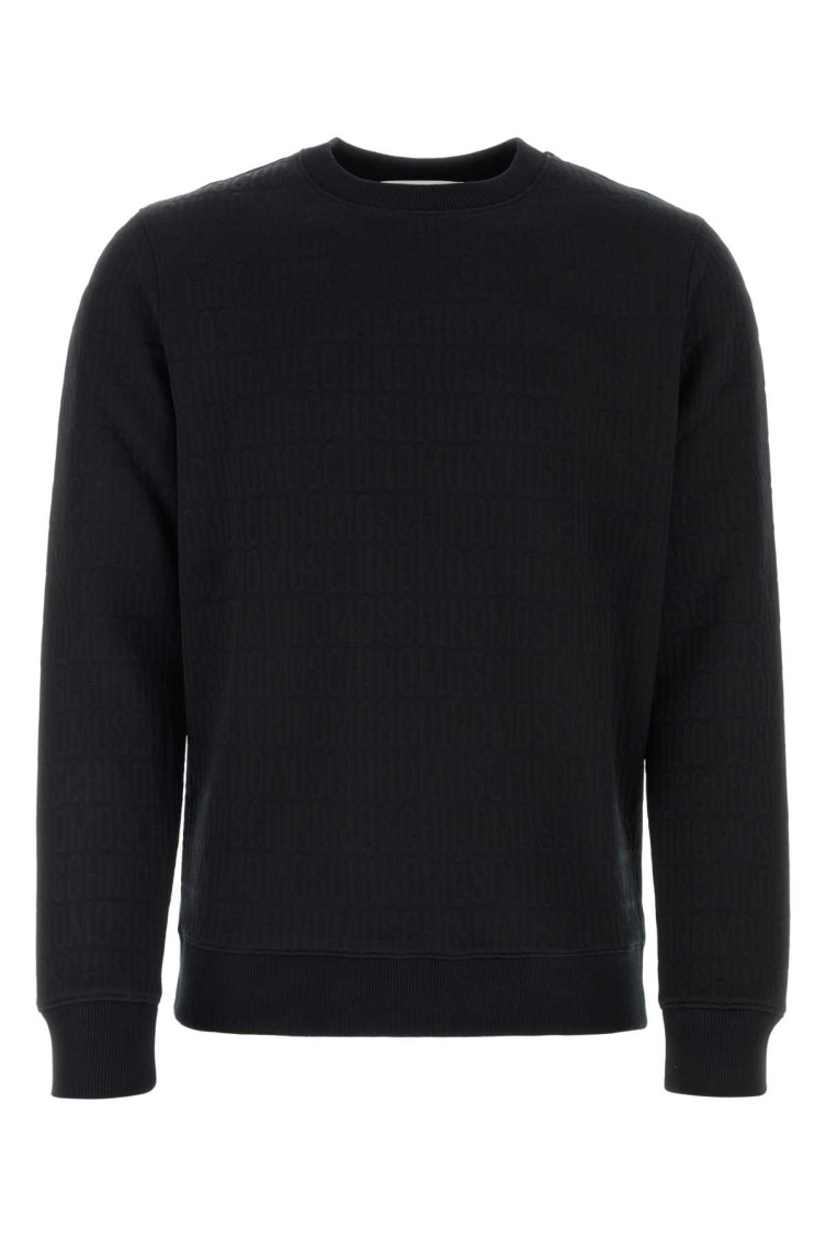 Moschino Polyester Blend Crew-neck Sweatshirt In Black