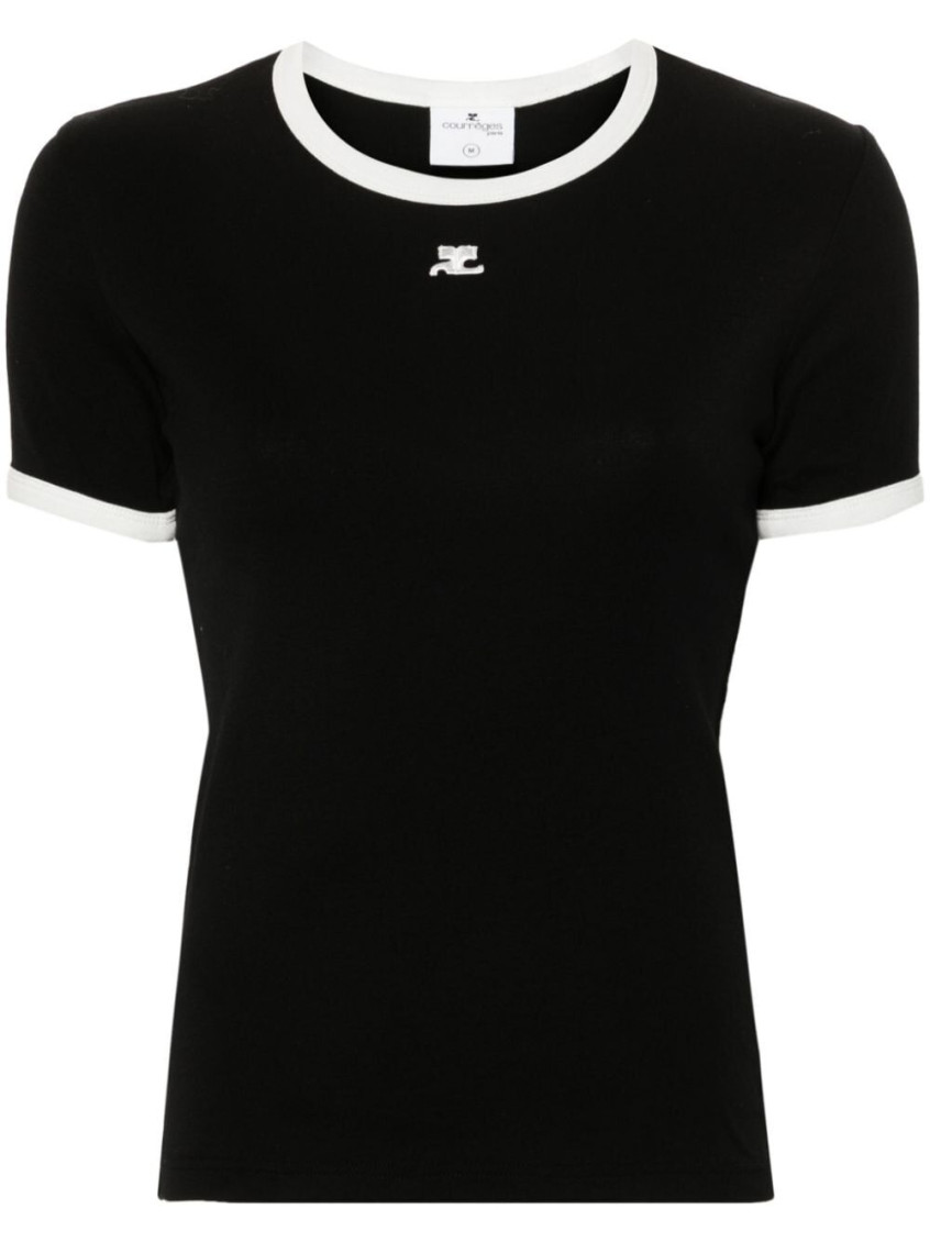Courrèges Milano Open Back Long Sleeve Bodysuit In Black