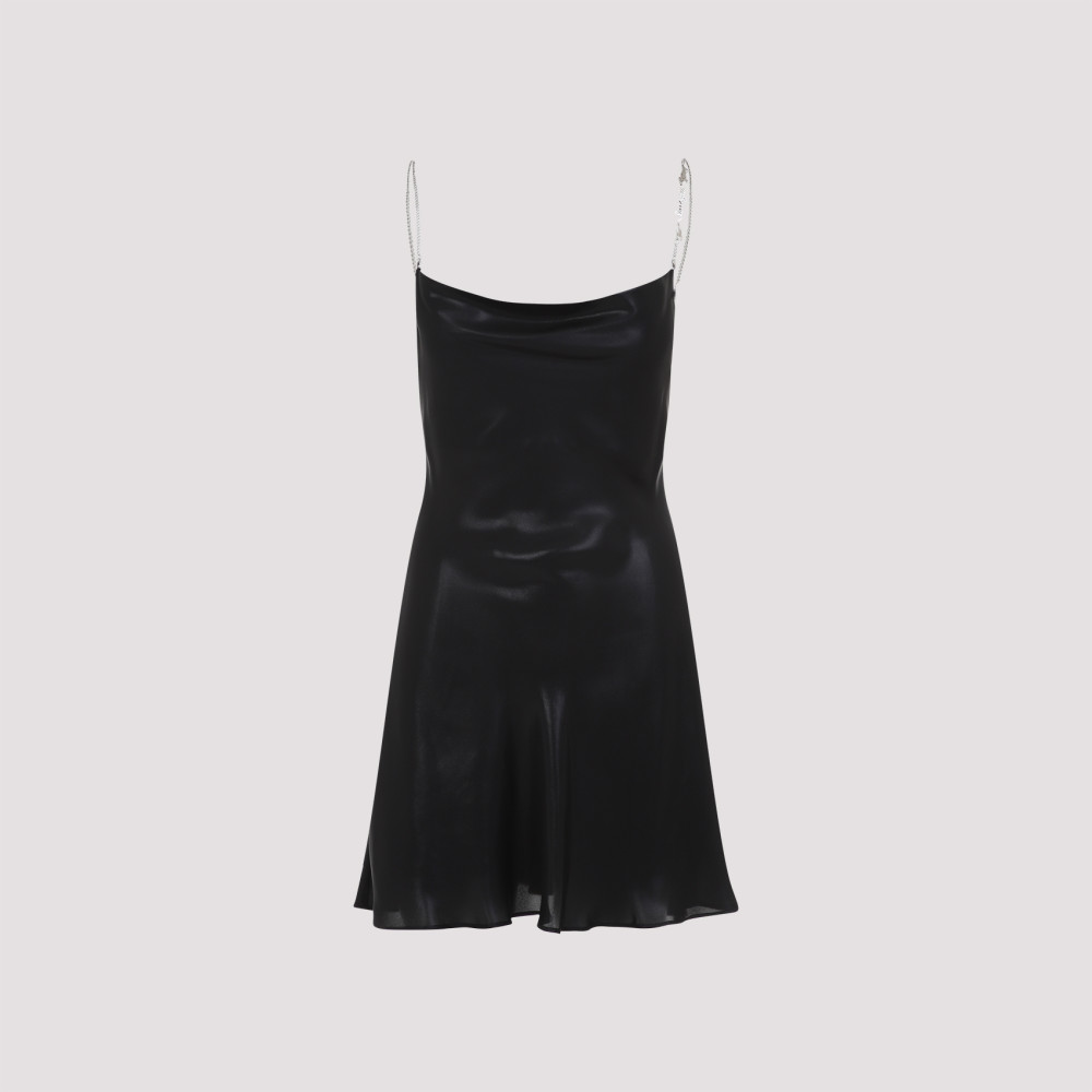Shop Diesel Black Polyester Mini Dress