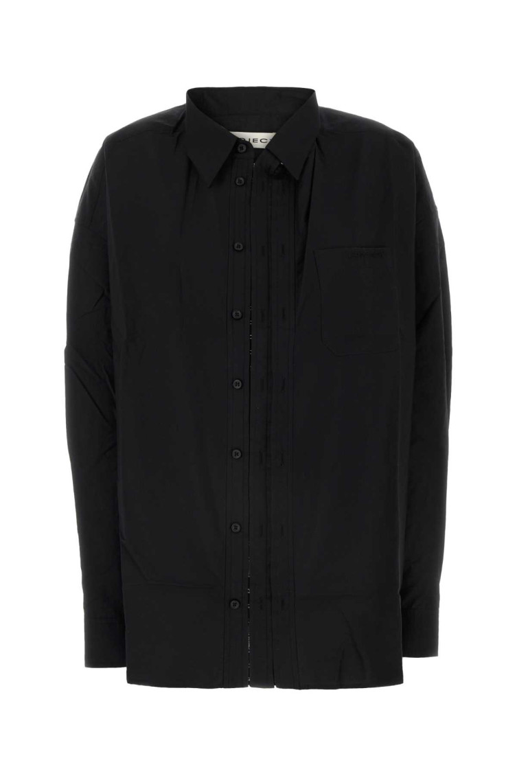 Y/project Black Poplin Shirt In Black