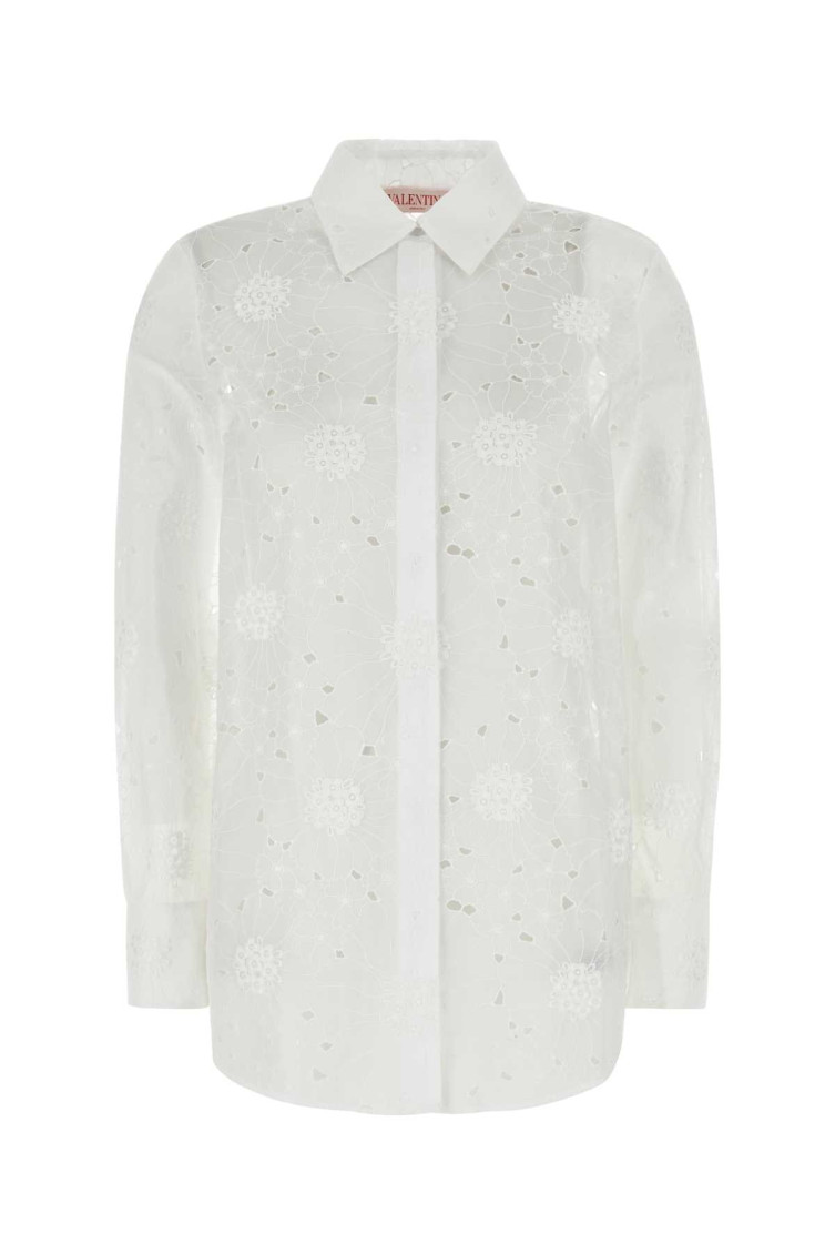 Valentino White Cotton Shirt In White