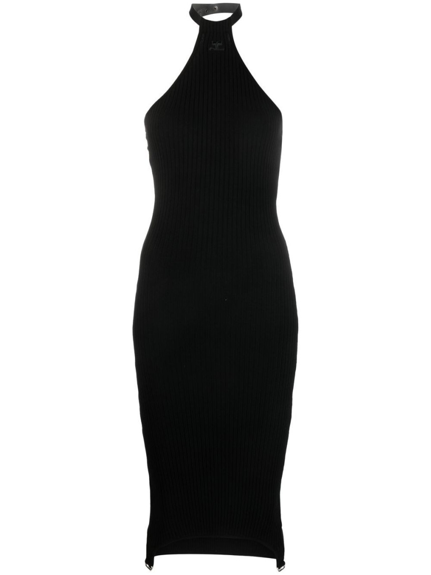 Courrèges Courreges Pre Sleeveless Long Dress In Black