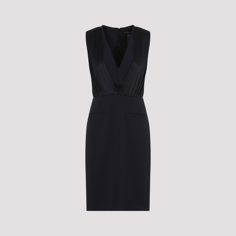 Max Mara Pianoforte Vittor Midi Dress In Navy Blue