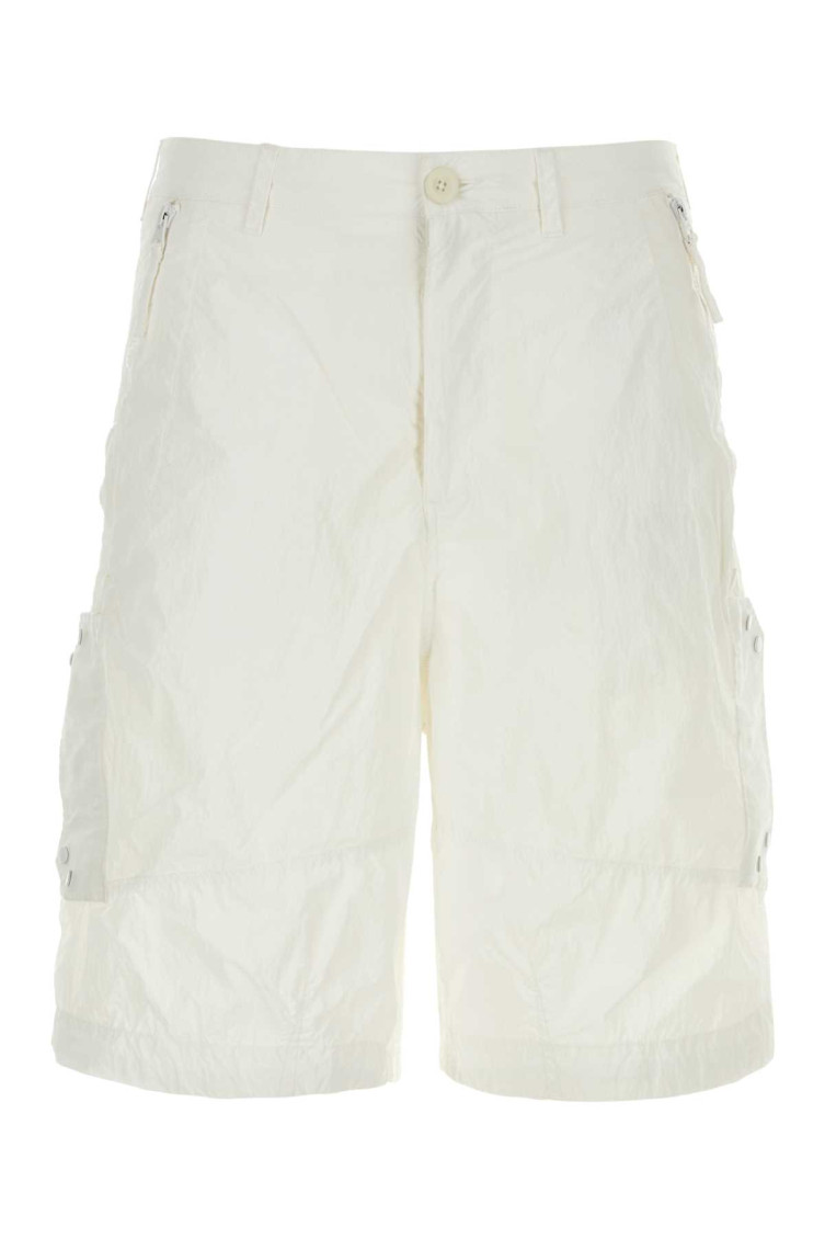Ten C Bermuda Shorts Nylon Belt Loops In White