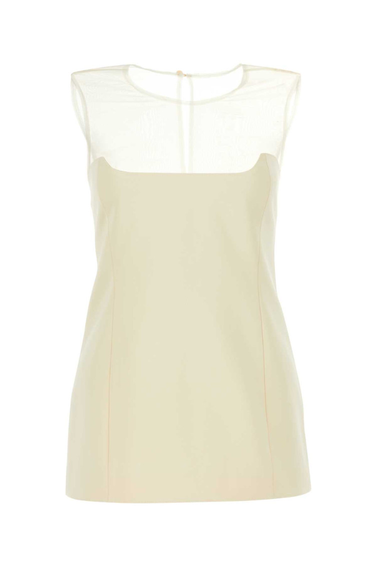 Khaite Ivory Corset Top In White