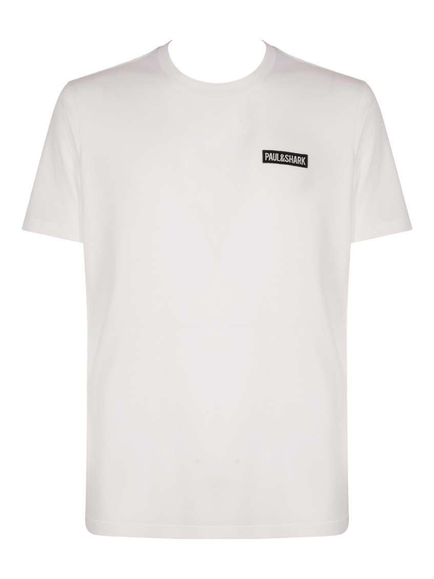 Shop Paul & Shark White Embroidery Logo T-shirt