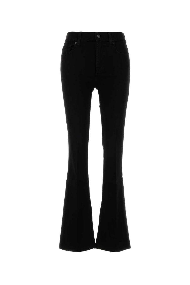 7 FOR ALL MANKIND BLACK BOOTCUT TAILORLESS JEANS