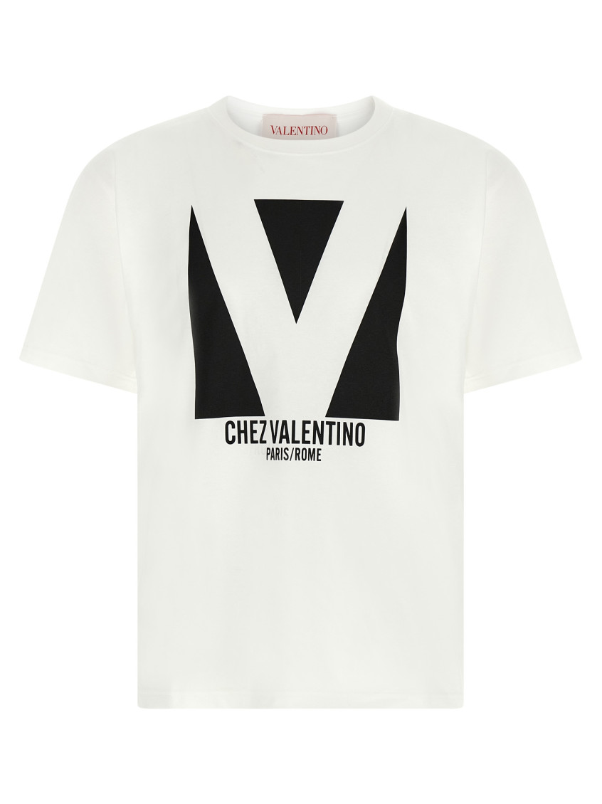 Shop Valentino Blackwhite Chez T-shirt
