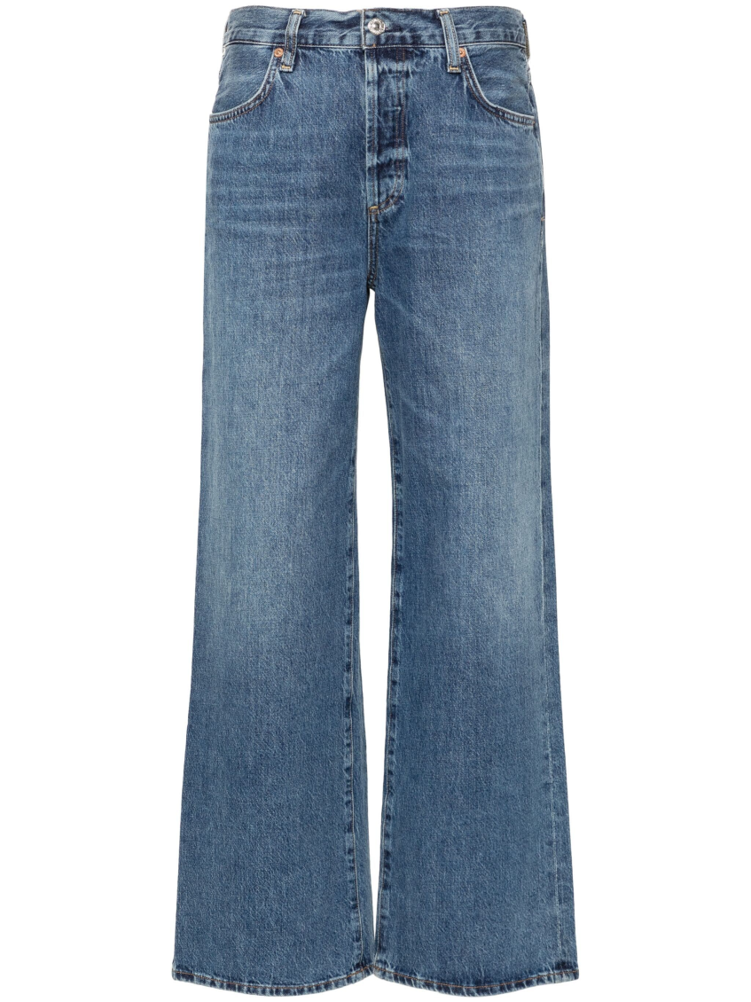 Citizens Of Humanity Demy Ultra High-rise Cropped Flare Jeans In Blue