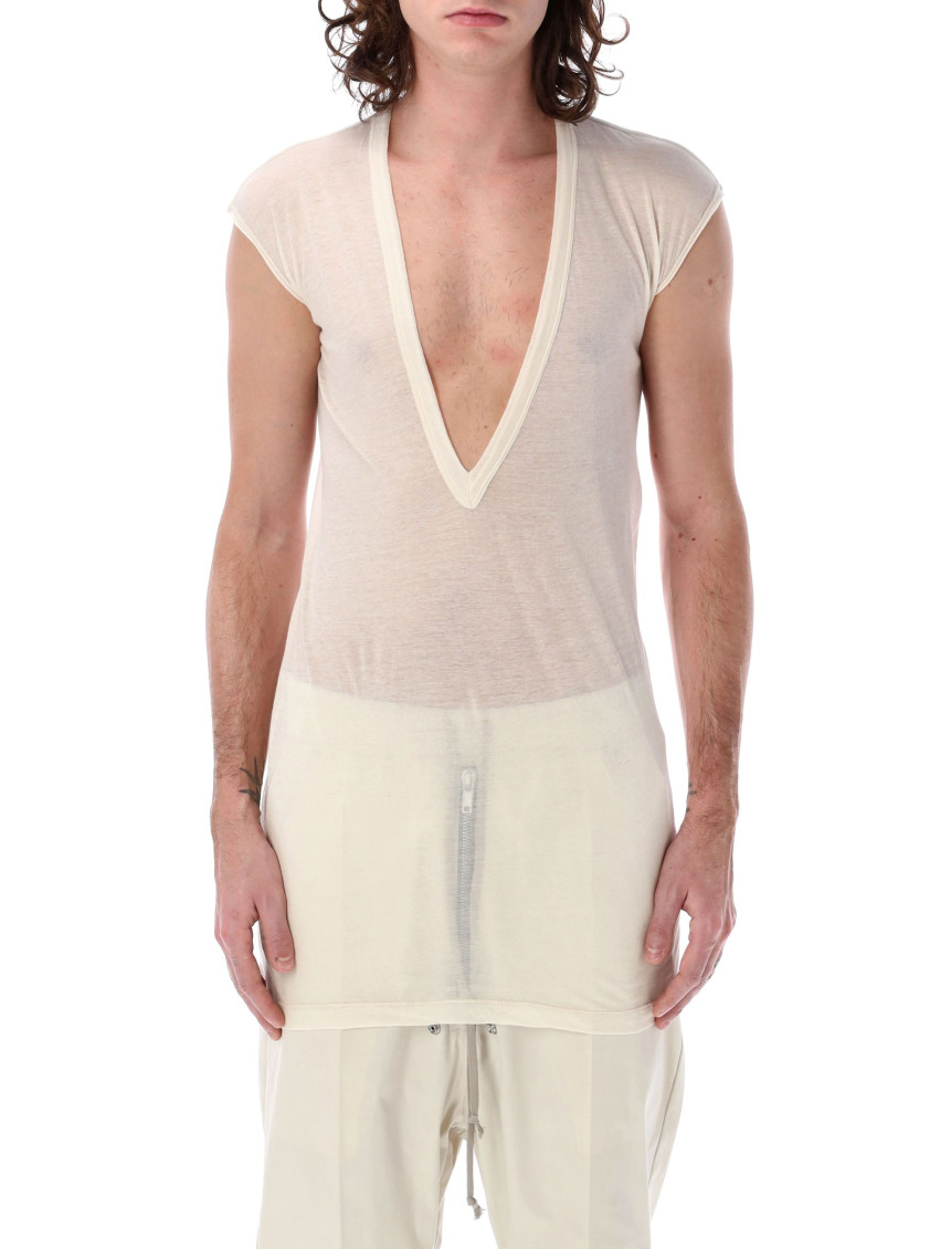 Rick Owens Off-white Hollywood Dylan T-shirt In Beige