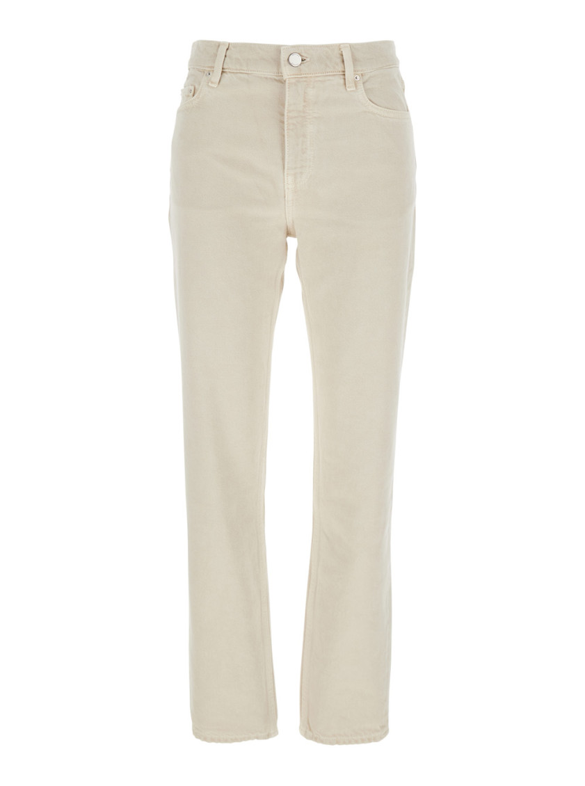 Totême White Low-taper Jeans In White