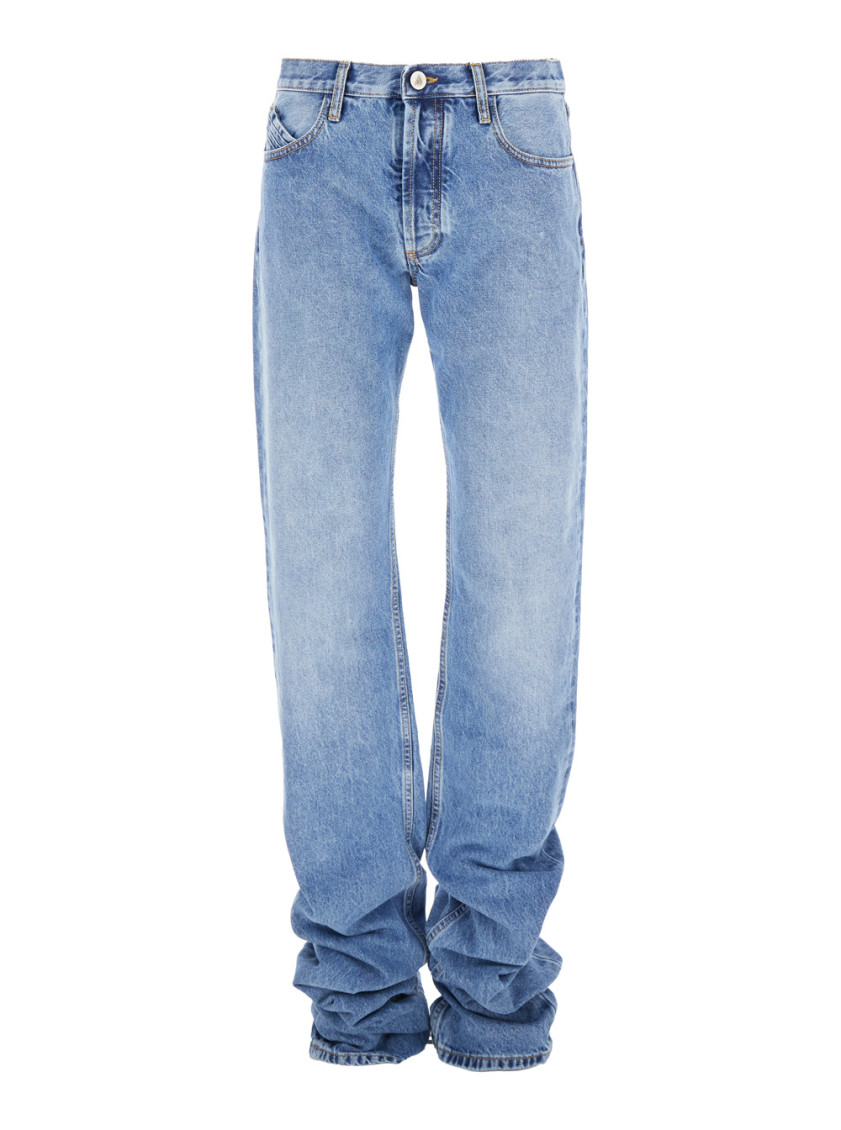 Attico Extra Long Denim Jeans For Tall Individuals In Blue