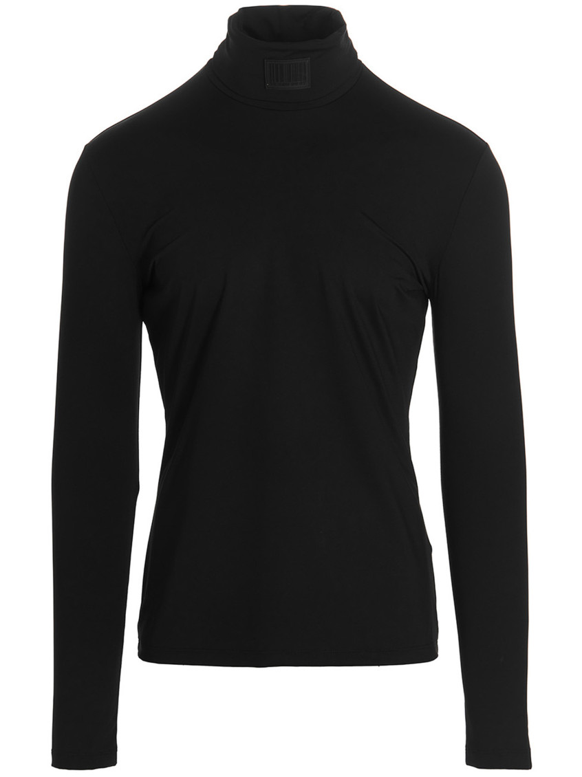 VTMNTS BLACK LOGO LYCRA SWEATER 