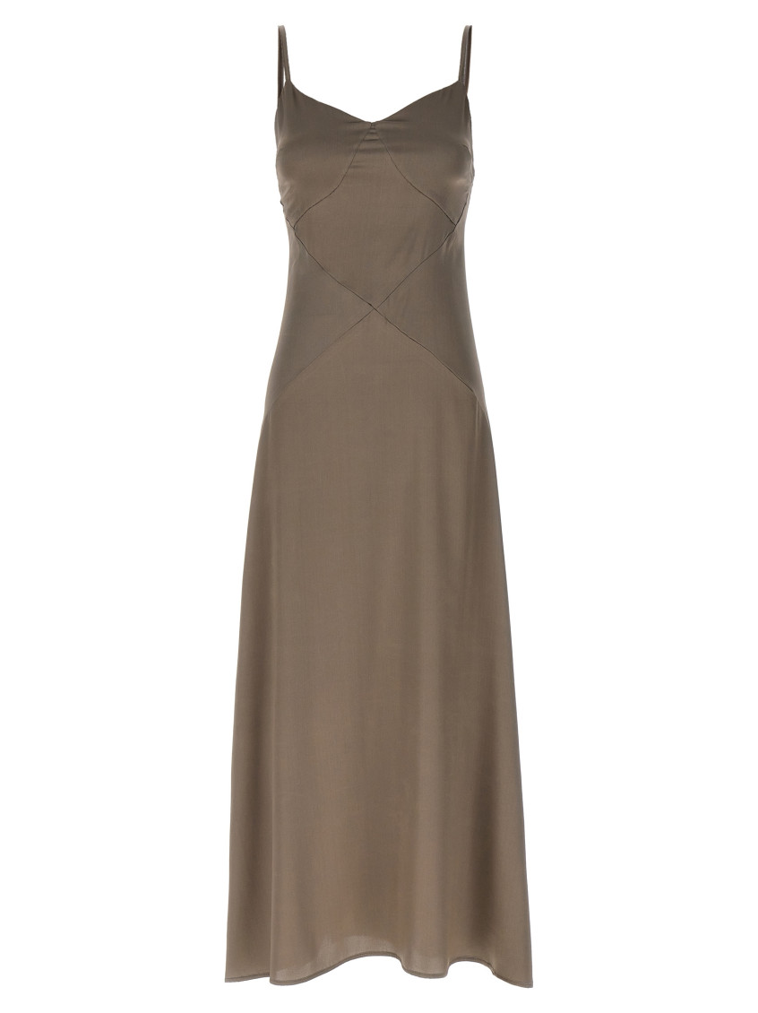 Le Twins Brown Flora Dress In Brown