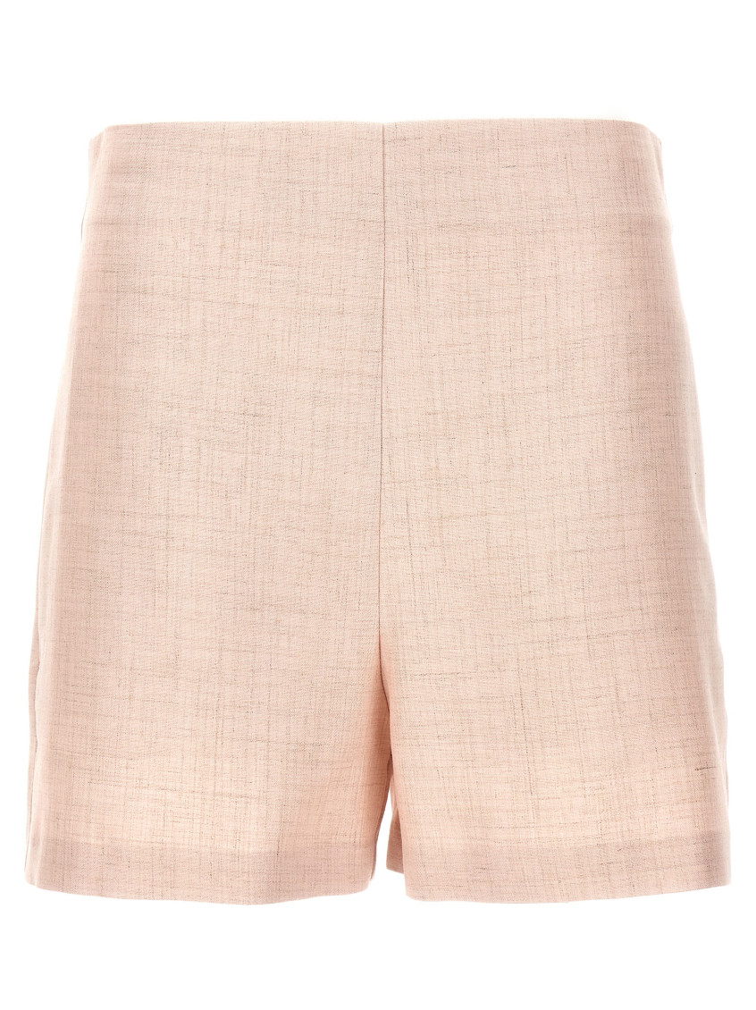 Shop Philosophy Beige Linen Blend Shorts