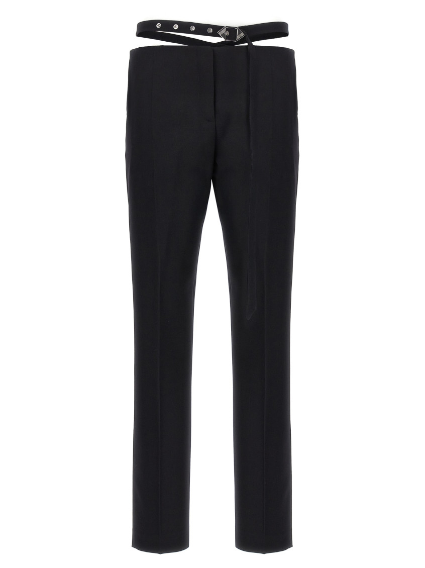 パンツ THE ATTICO Belt detail trousers Black  241WCP167W046 The Attico Black Belt detail trousers for Women Online USA