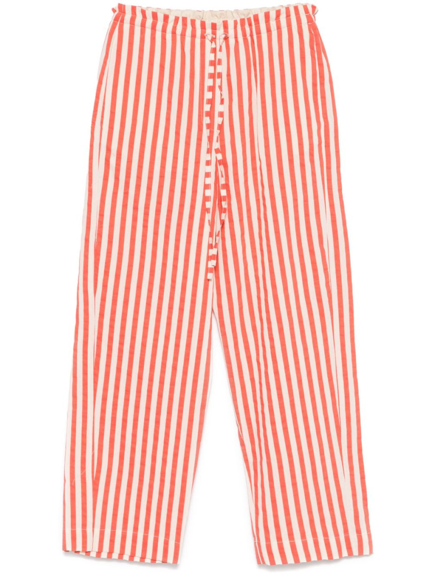 Alysi Striped Trousers In Red