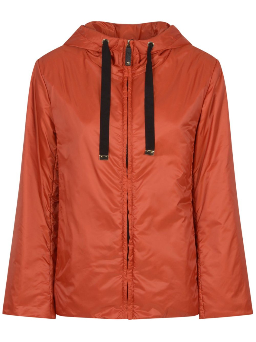 Max Mara Greenh Insulated Hooded Jacket In Orange
