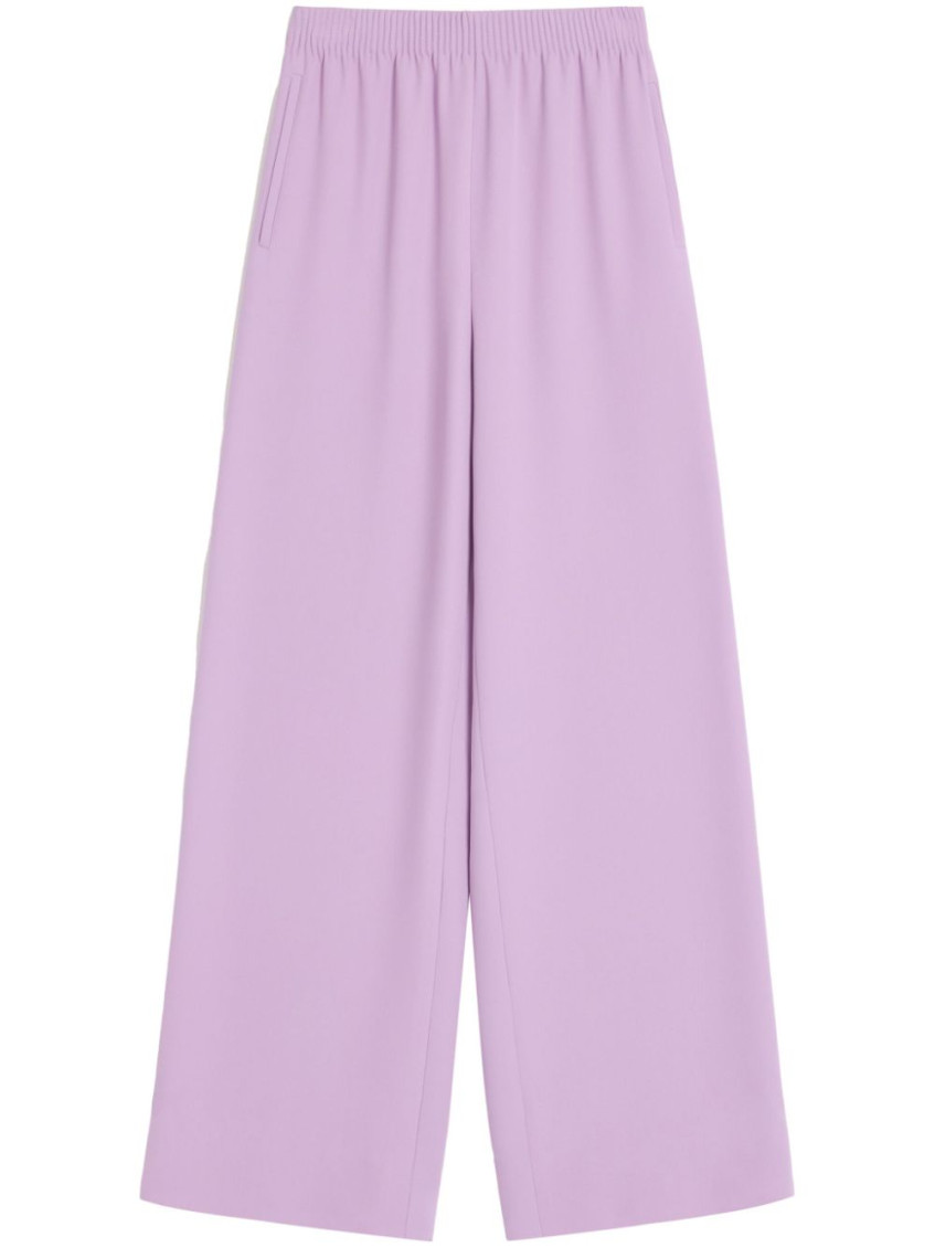 Valentino Elastic Wide Leg Trousers In Purple