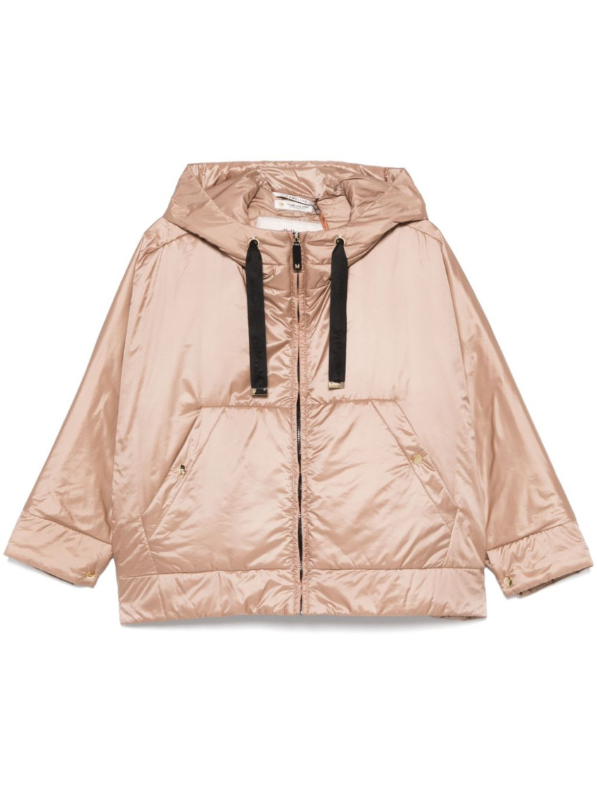 Shop Max Mara Brown Short Hooded Jacket